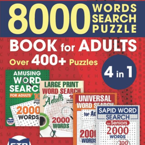 Large Print 8000 Words Word Search Puzzle Book for Adults